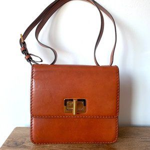 Chloe 'Louise' Handbag. Cognac. Gold Hardware.